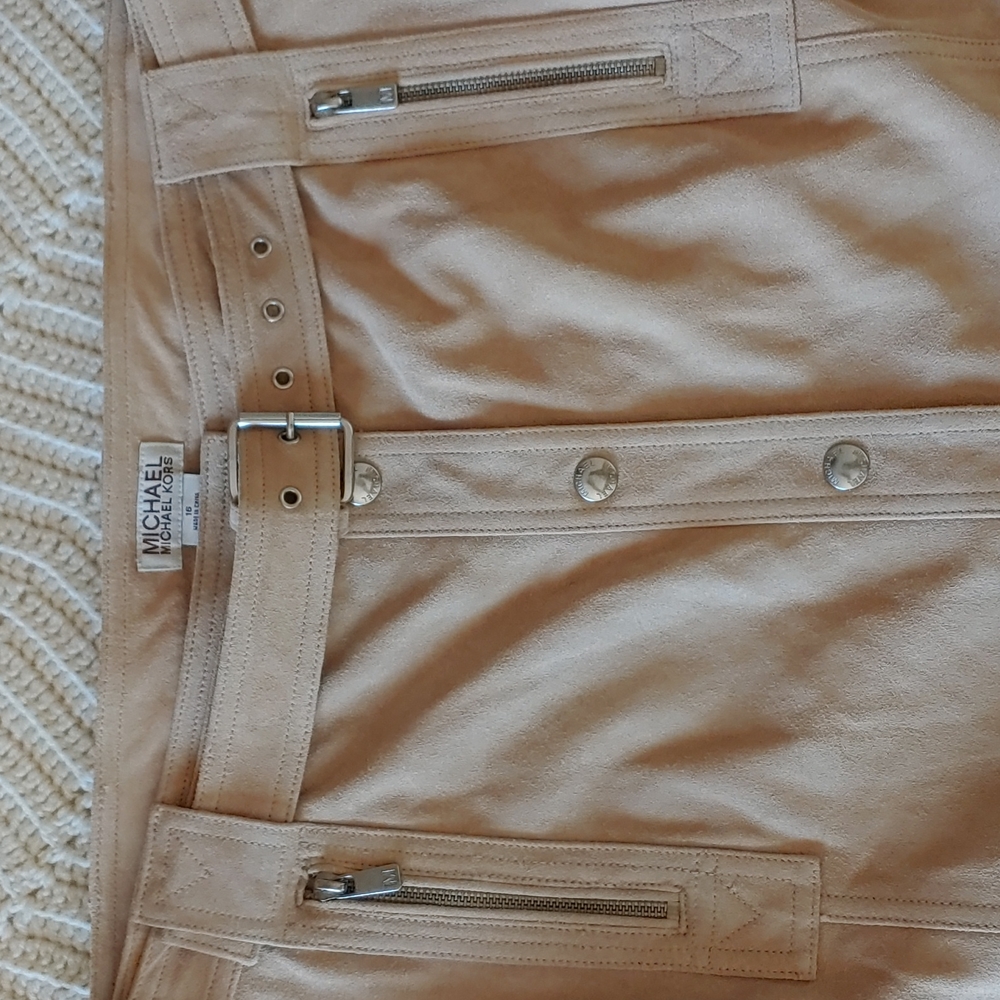 Vintage Michael Kors Button Front Suede Skirt